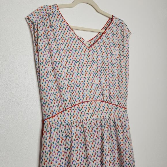 Vintage 60s 70s Popsicles Ice Cream Cones All Over Maxi Union Dress Kay Windsor - Picture 3 of 11